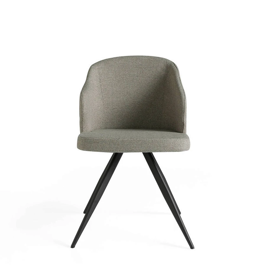 Стул F3208-GRIS /4057 черные ножки - фото 5