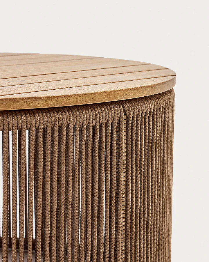 Dandara журнал.стол из стали и бежевого шнура - фото 6