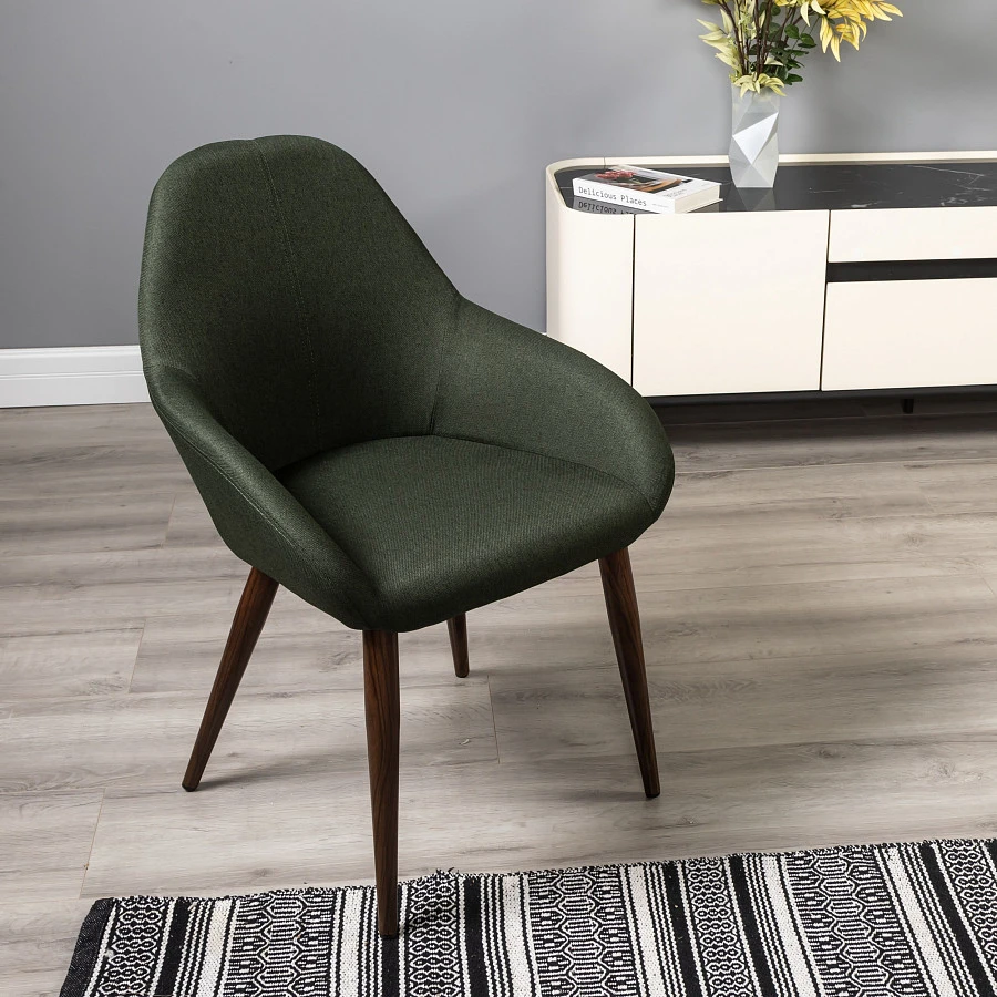 Кресло Kent тёмно-зеленый/т.орех - фото 11