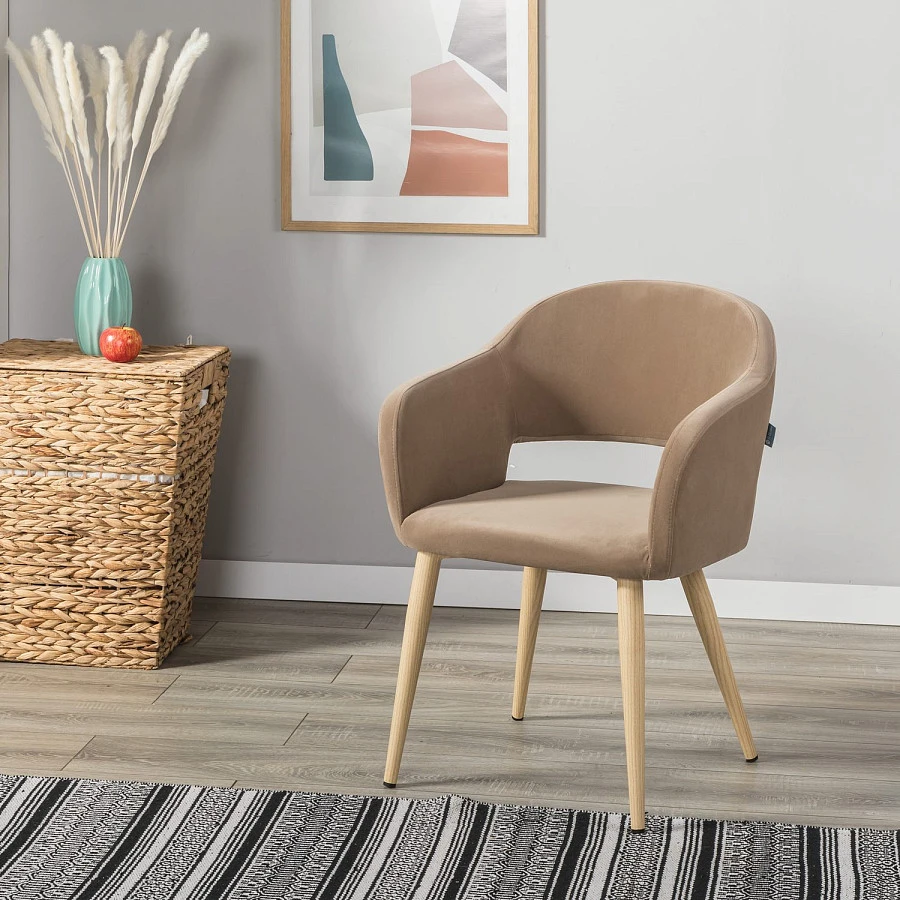 Стул Oscar Diag beige/нат.дуб - фото 10