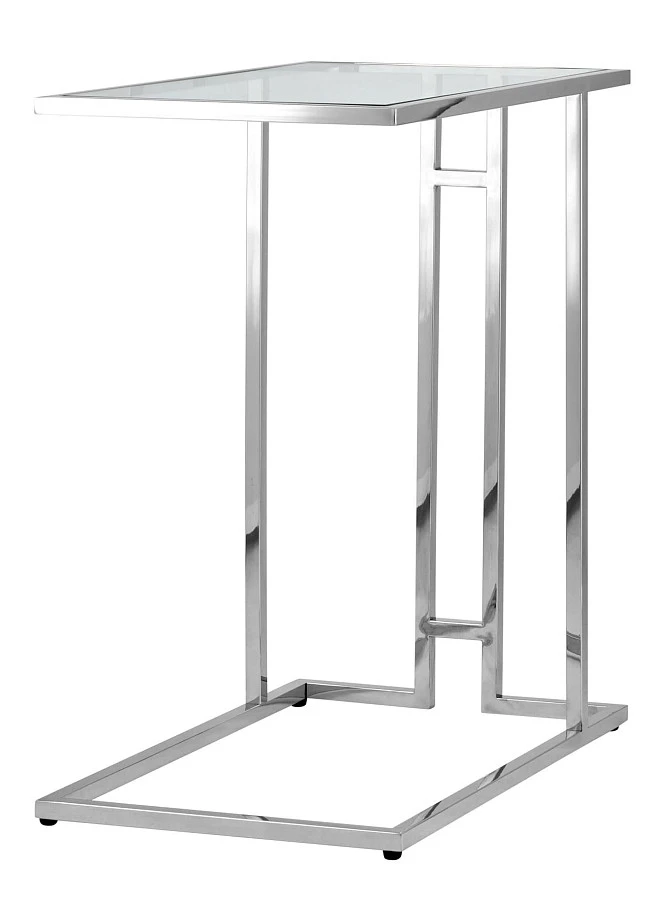 Журнальный столик 50*32 БОСТОН прозрачн./серебро - фото 2