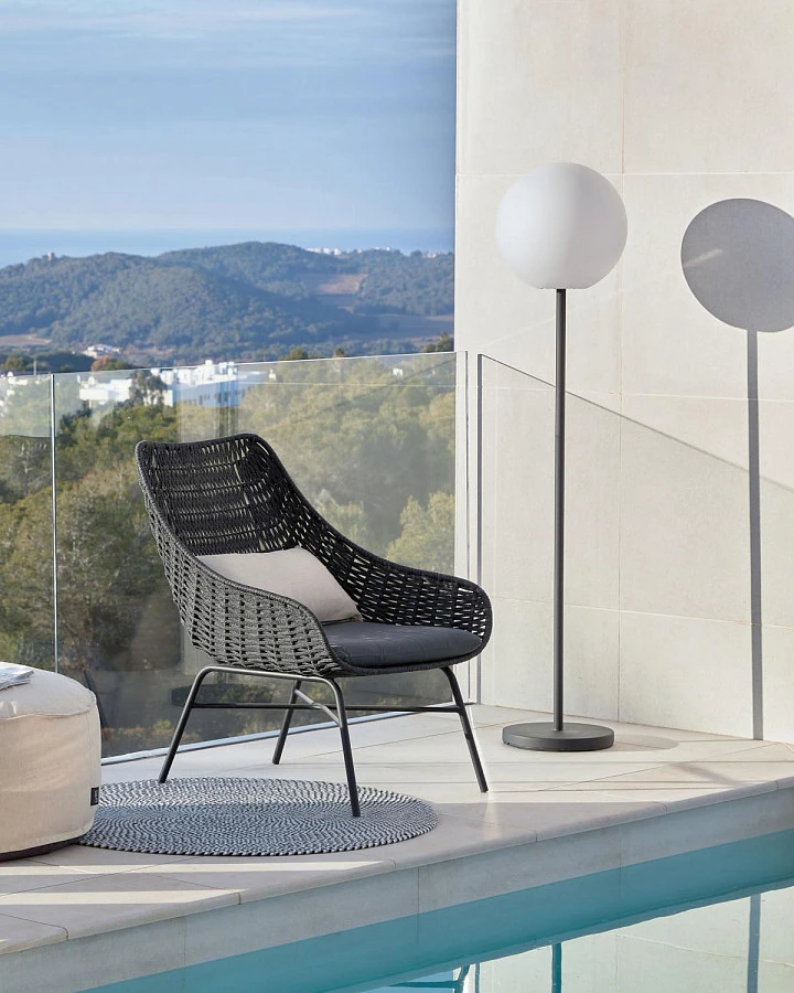 Веревочное кресло Abeli черного цвета - фото 10