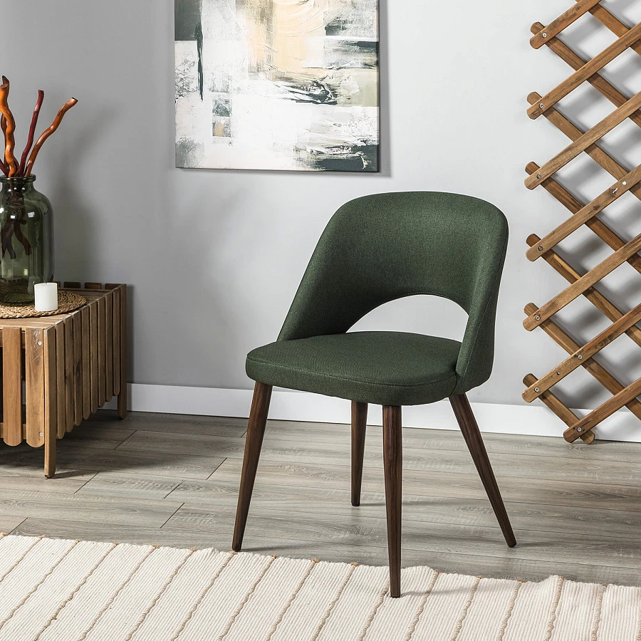 Стул Lars темно-зеленый/т.орех - фото 9