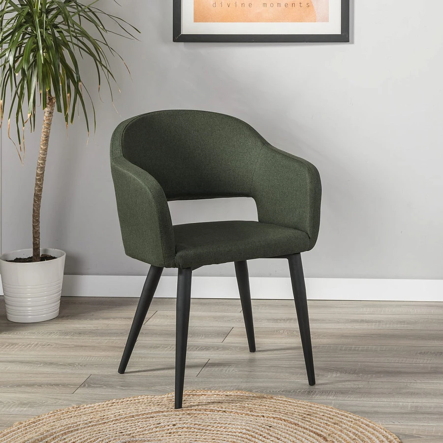 Стул Oscar тёмно-зеленый/черный - фото 8