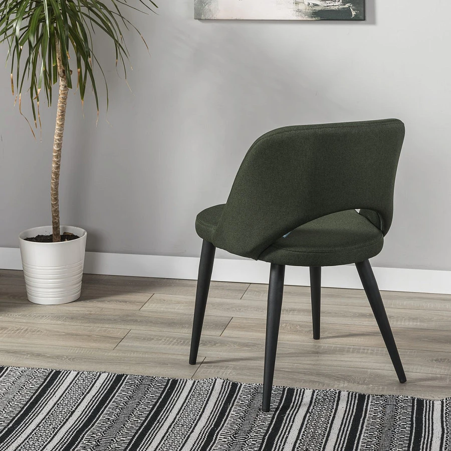 Стул Lars тёмно-зелёный/черный - фото 9