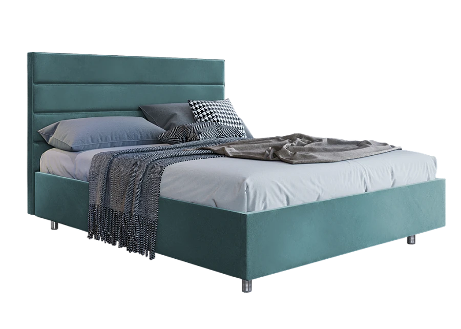 Кровать Турин  180х200 тёмно-бирюзового цвета