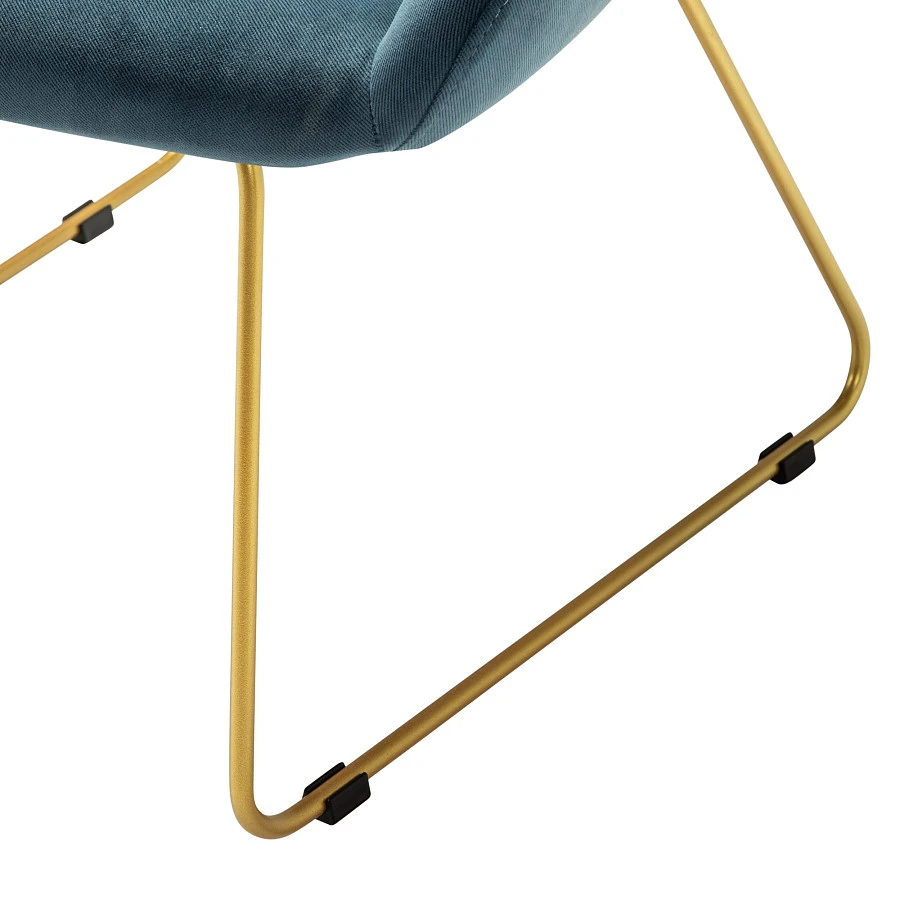 Кресло Kent Diag blue/Линк золото - фото 5
