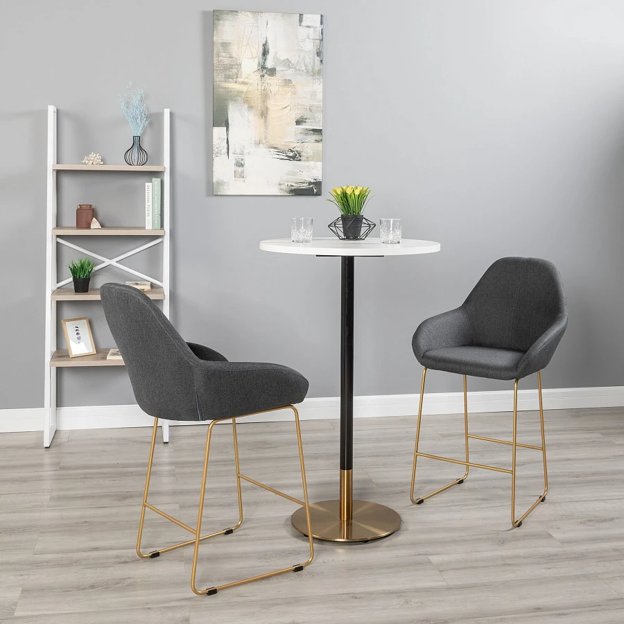 Кресло полубар Kent тёмно-серый/Линк золото - фото 8