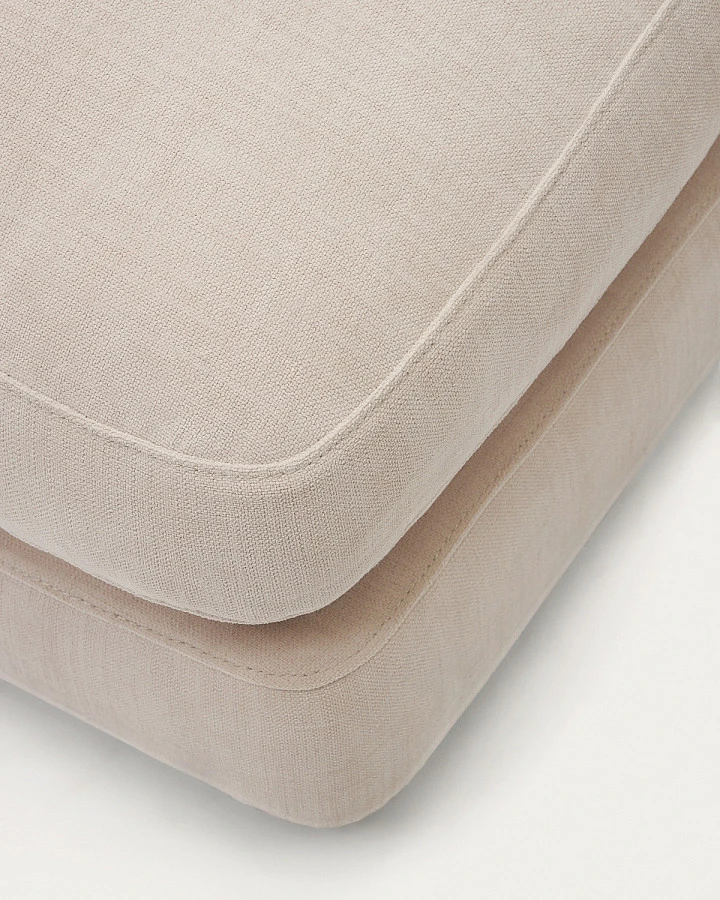 Пуф Gala бежевый 90 x 90 см - фото 5