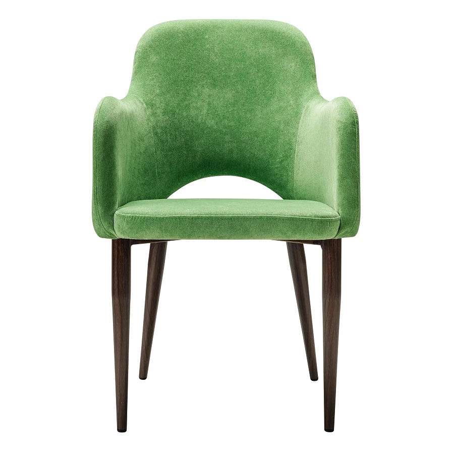 Кресло Ledger  зеленый/т. орех - фото 2