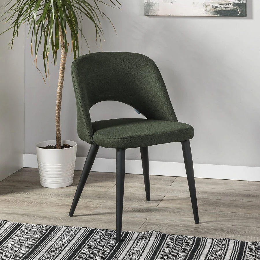 Стул Lars тёмно-зелёный/черный - фото 8