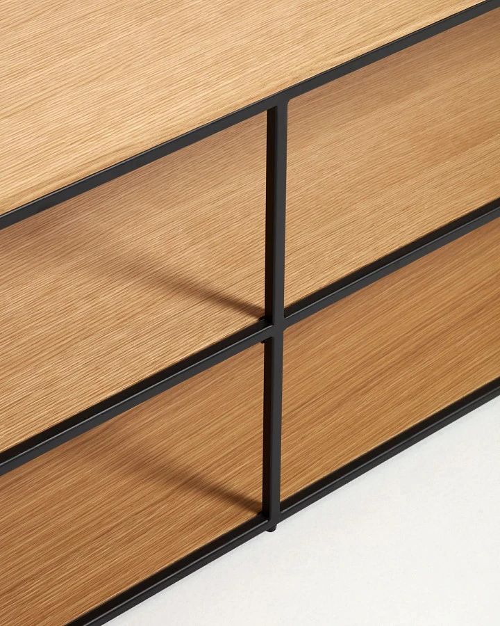 Тумба под TV Yoana шпон/металл 160x40см - фото 8