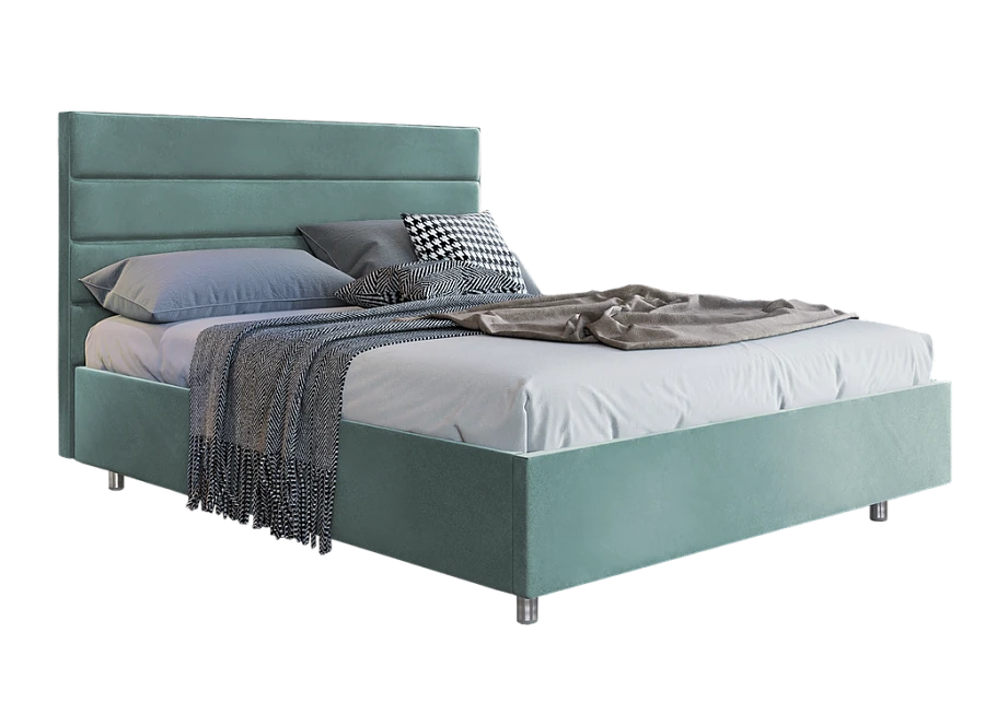 Кровать Турин  200х200 цвета морской волны