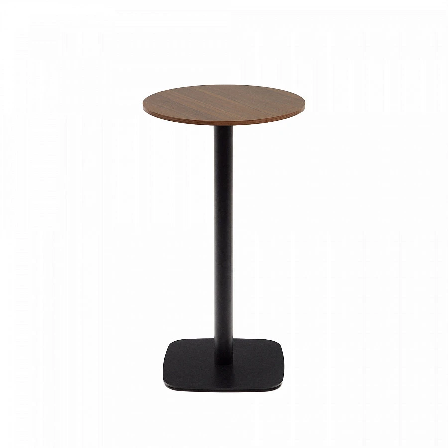 Dina Стол меламин/орех.отделка/метал Ø60x96