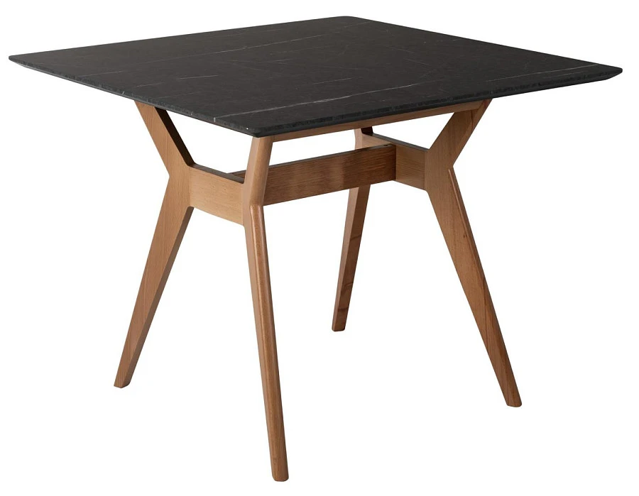 Стол Нарвик квадратный 960*960 Мрамор Графит