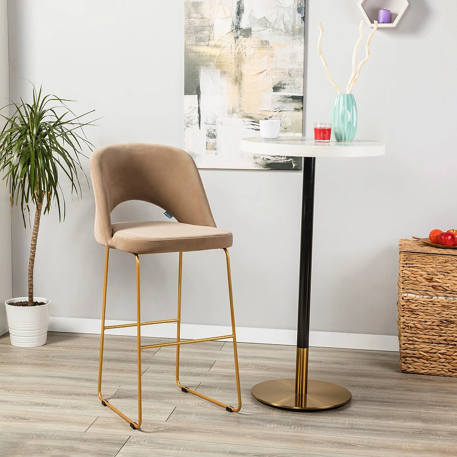 Кресло Бар. Lars Diag beige/Линк золото - фото 6