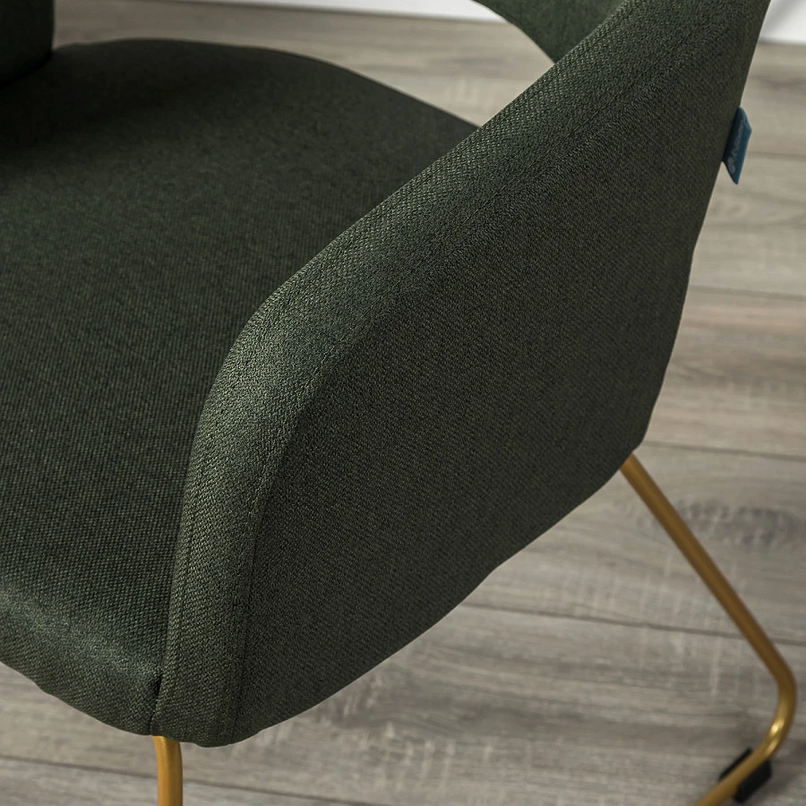 Кресло Oscar тёмно-зеленый/Линк золото - фото 13