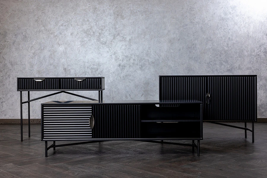 ТВ-тумба HAINES черная 0.5x1.5x0.4м - фото 7