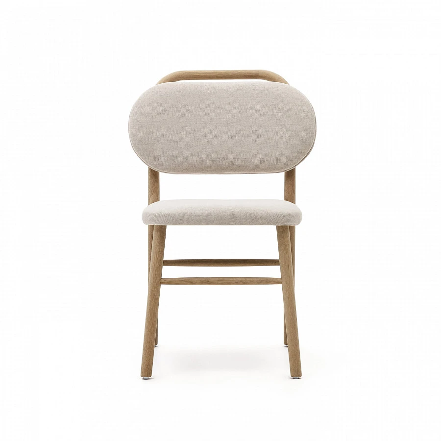 Helda Стул из бежевой синели и массива дуба - фото 6