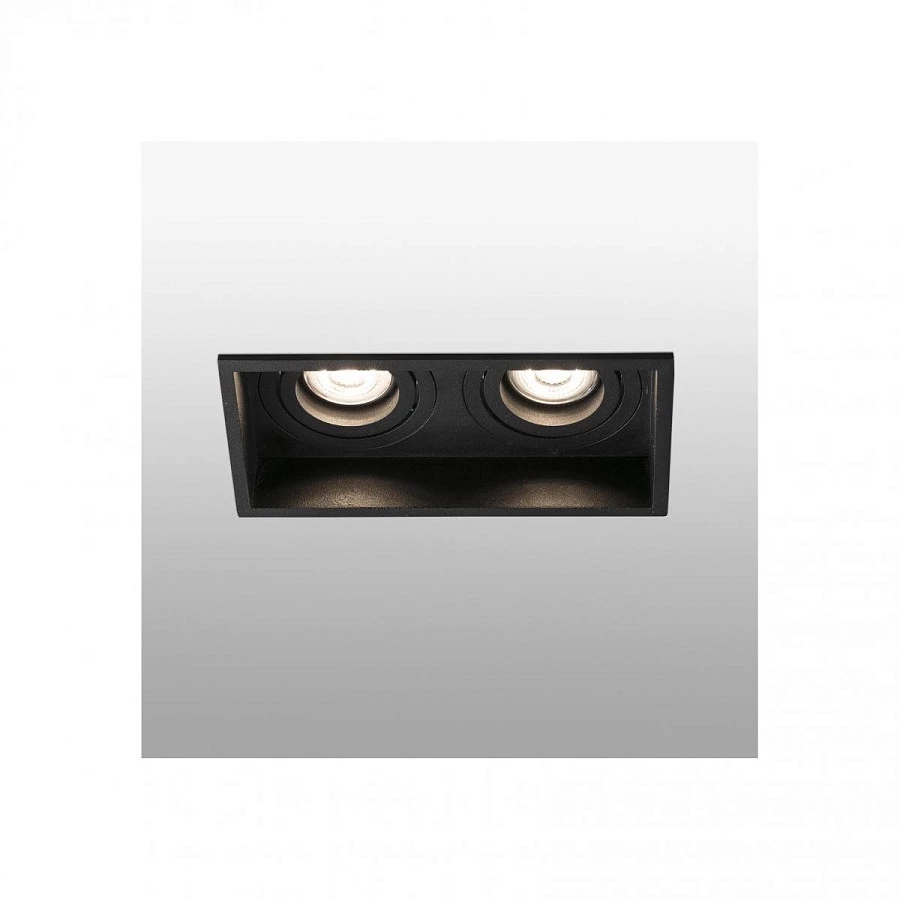 Встраиваемый регулируемый светильник Hyde черный 2L GU10 - фото 4