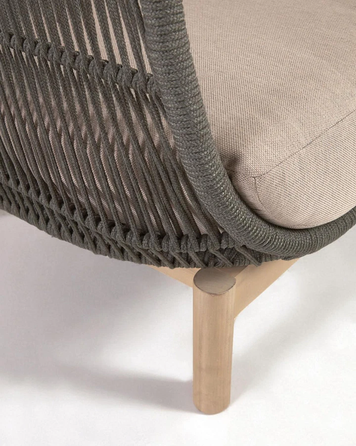 Кресло Catalina из зеленой веревки/массив акации - фото 19