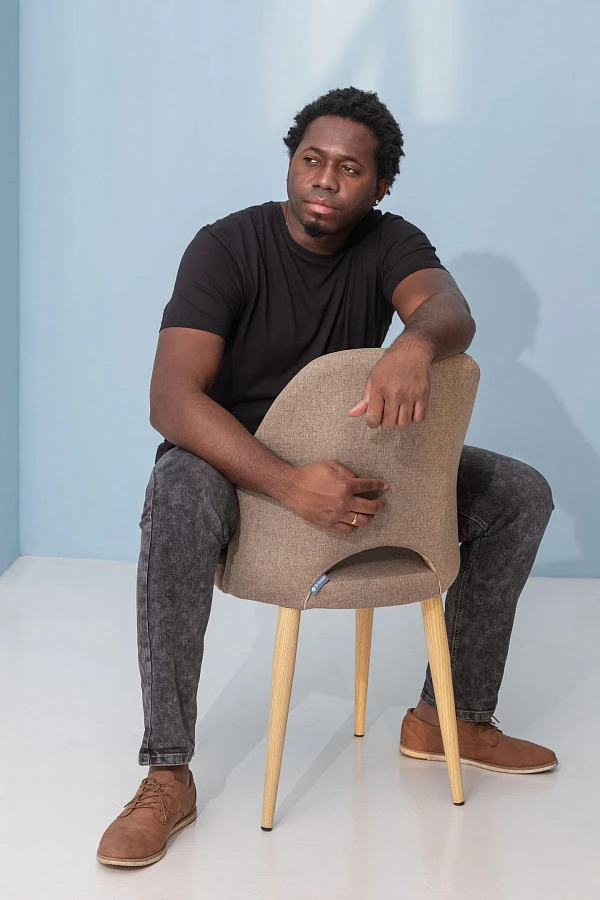 Стул Ledger Грей/Натуральный Дуб - фото 9