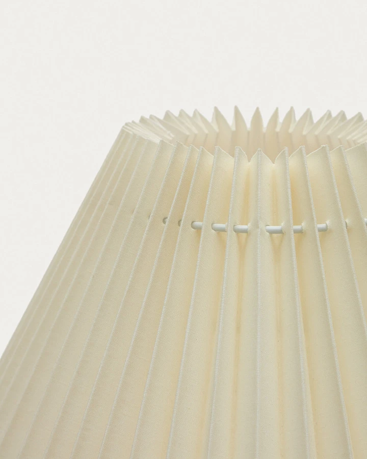 Colour Настольная лампа из натурального дерева и бежевым абажуром - фото 7