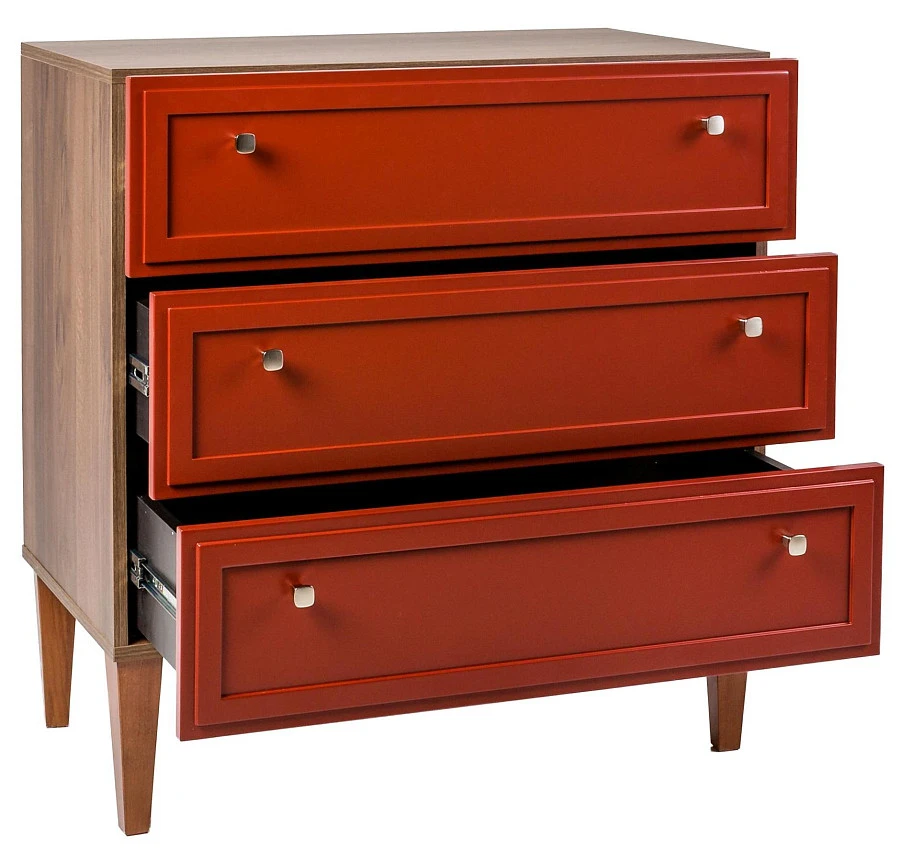 Комод 3 ящика Norton кармин - фото 5