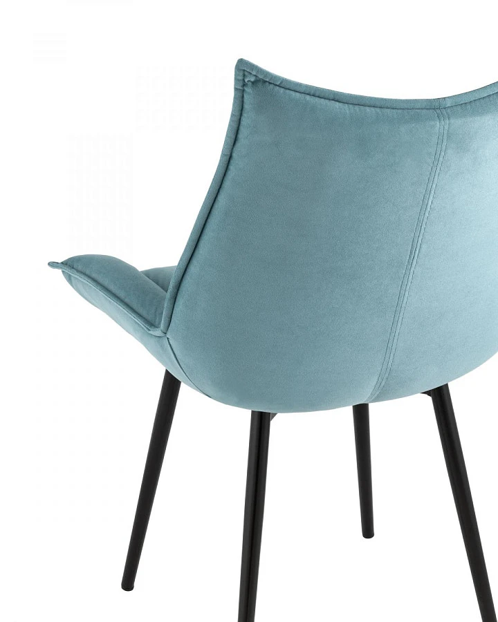 Стул Осло велюр пыльно-голубой - фото 7