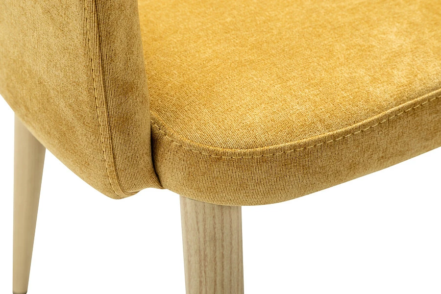 Кресло Ledger желтый/нат.дуб - фото 5