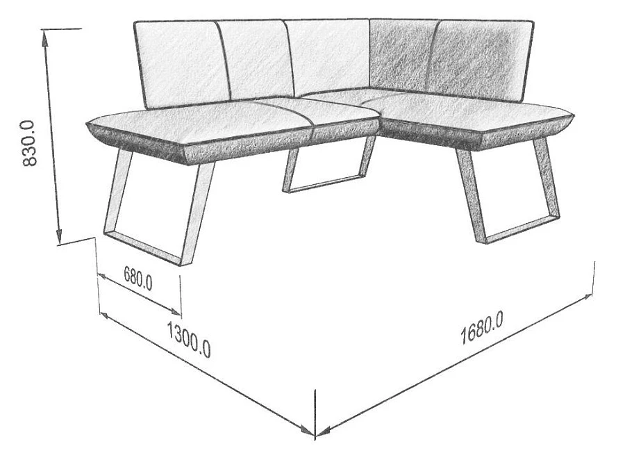 Диван кухон. Cosmo 158-120 R birusa/graphite - фото 3
