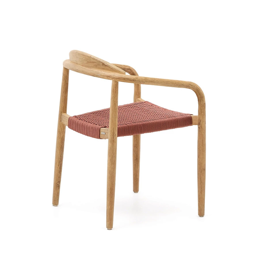 Стул Glynis из массива эвкалипта с розовой веревкой - фото 8