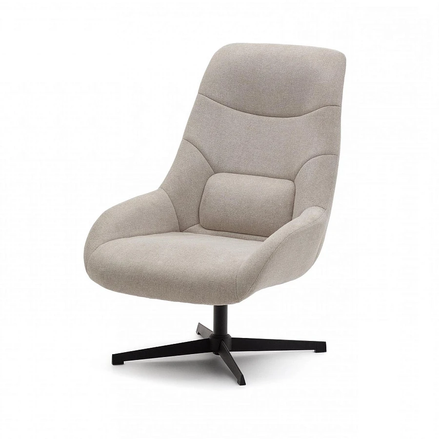 Celida Поворотное кресло беж.синель/черн.сталь - фото 6