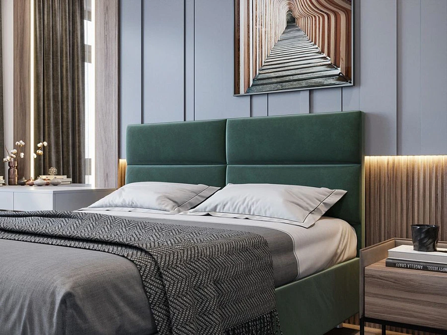 Кровать Квадра 140х200 чёрного цвета - фото 3