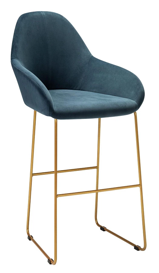 Кресло Бар. Kent Diag blue/Линк золото