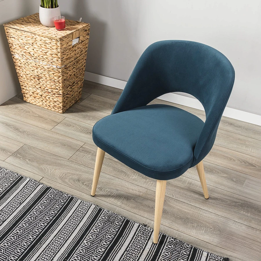 Стул Lars Diag blue/нат.дуб - фото 12