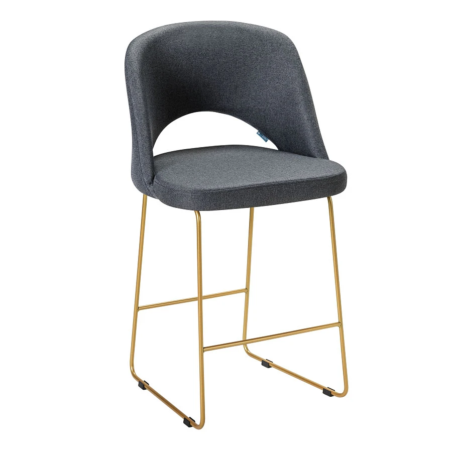 Кресло полубар Lars тёмно-серый/Линк золото