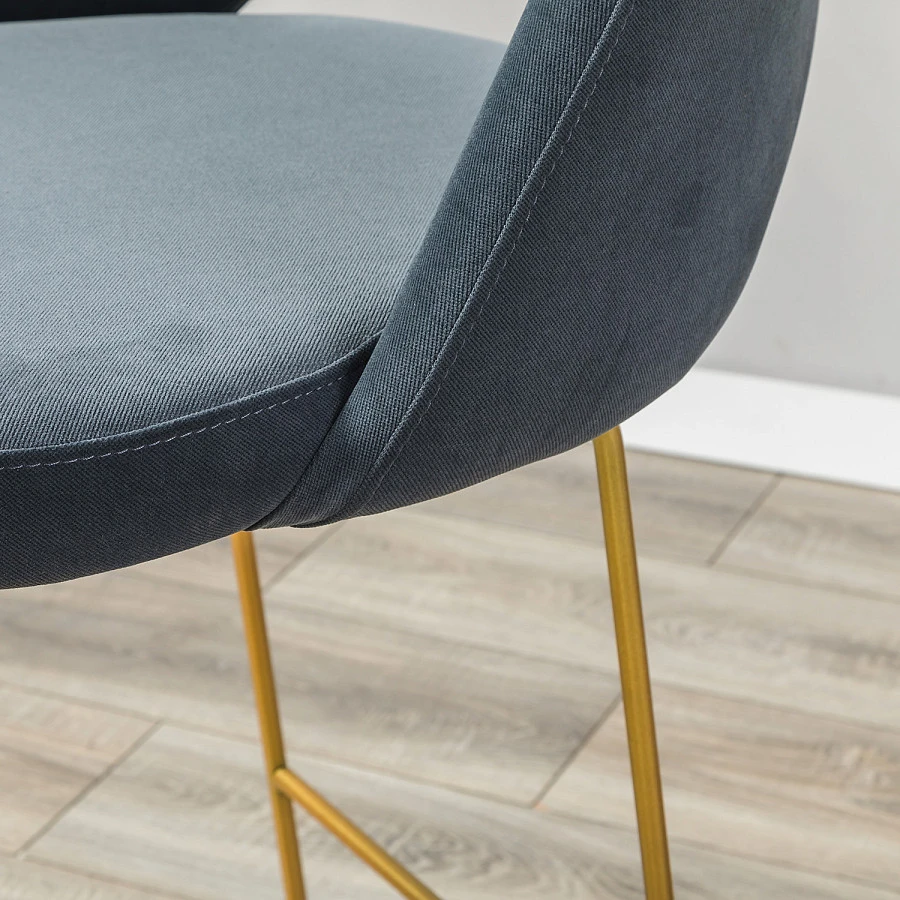 Кресло полубар Lars Diag grey/Линк золото - фото 12