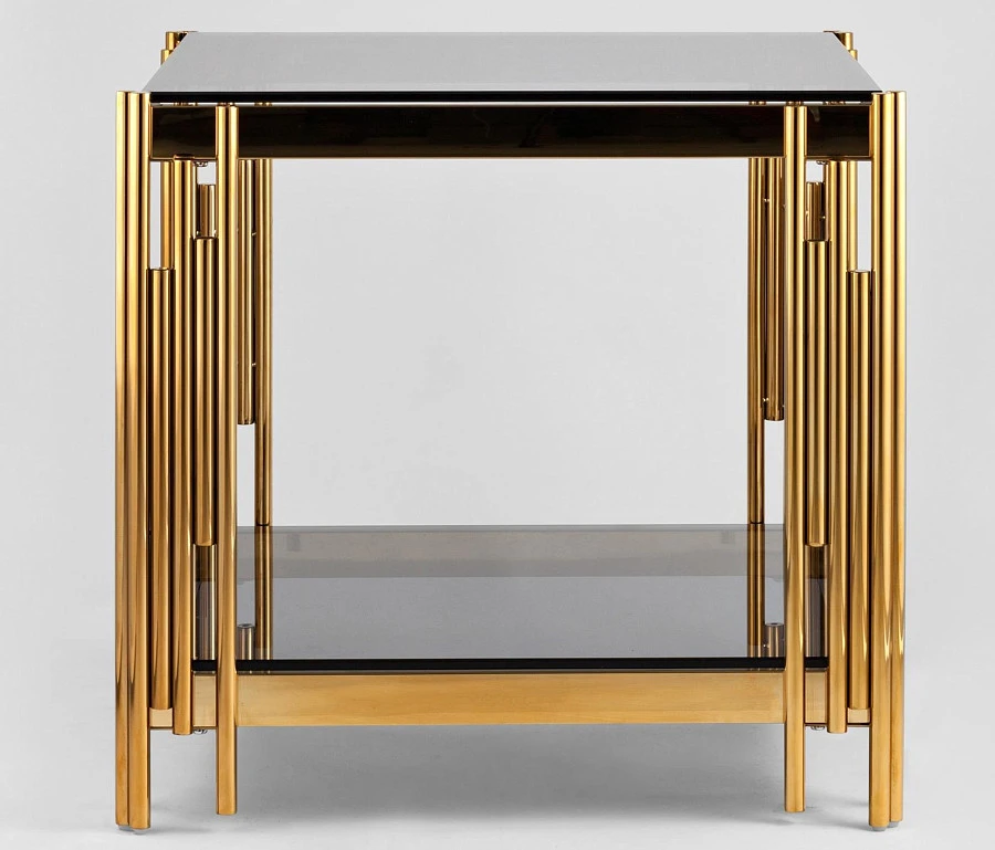 Журнальный столик ГЭТСБИ 55*55 золотистый - фото 2