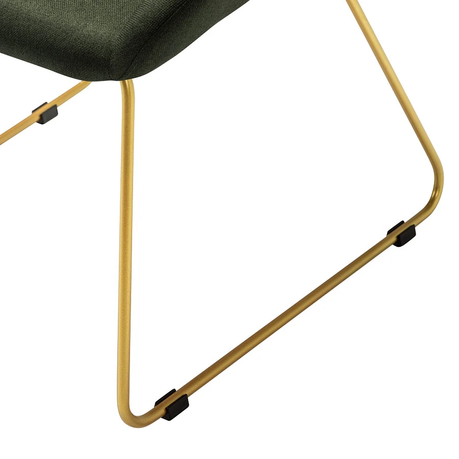 Кресло Kent тёмно-зеленый/Линк золото - фото 5