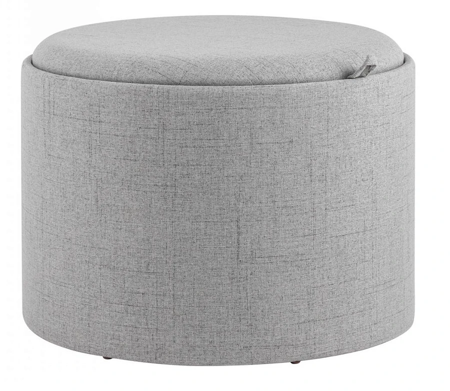 Пуф-столик с ящиком Хюгге L рогожка серый