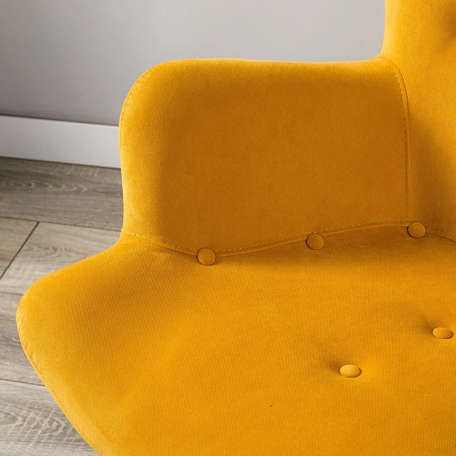 Кресло Хайбэк желтый/венге - фото 13