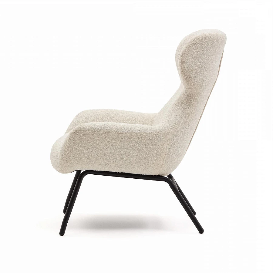 Belina Кресло бел.букле/черн.сталь - фото 7