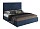 Кровать Палермо 200х200 тёмно-синего цвета