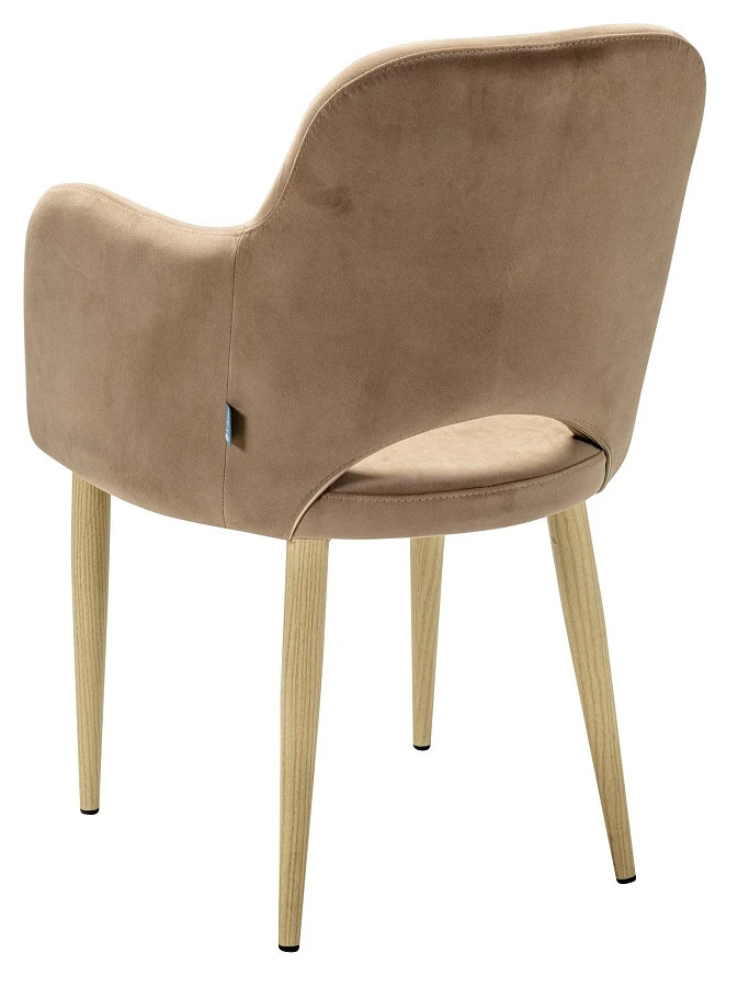 Кресло Ledger Diag beige/нат.дуб - фото 4