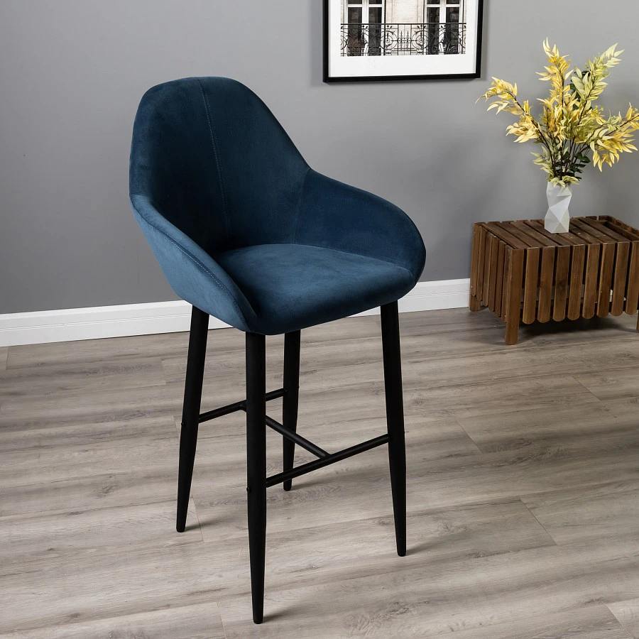 Кресло Бар.Kent Diag blue/черный - фото 11