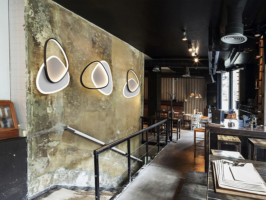 Потолочный/настенный светильник Romo черно-белый - фото 11