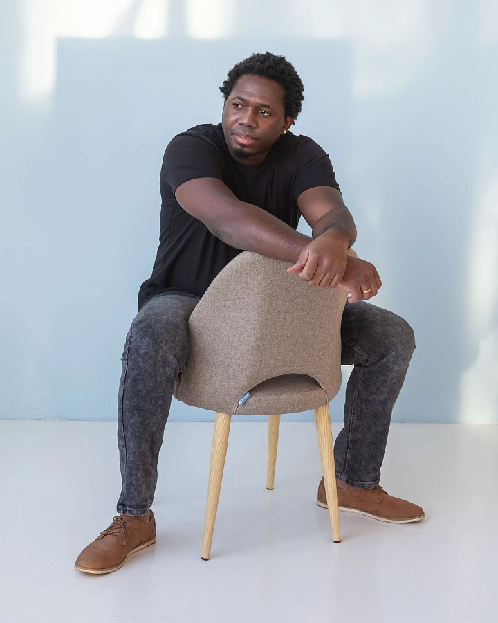 Стул Ledger Грей/Натуральный Дуб - фото 8