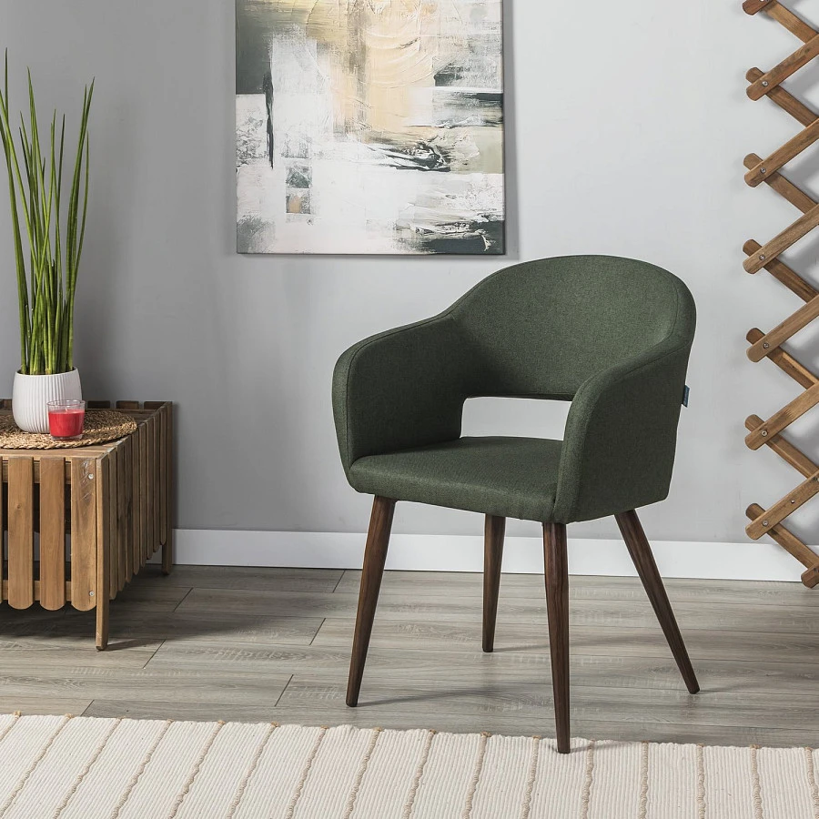 Стул Oscar тёмно-зеленый/т.орех - фото 10