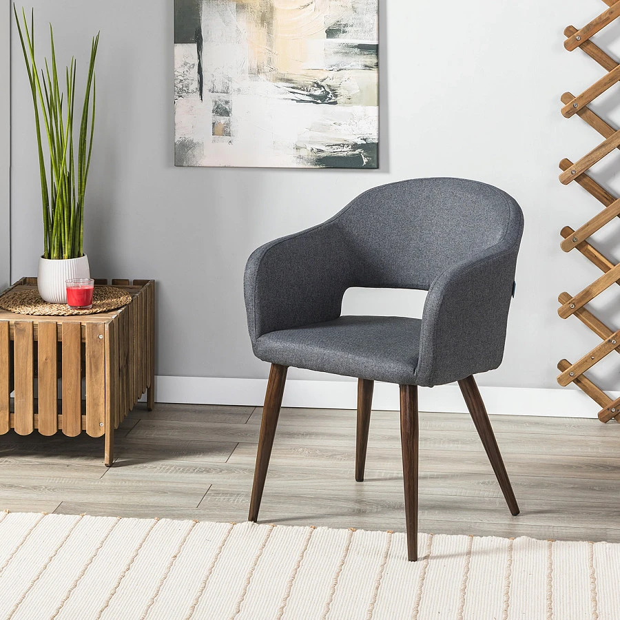 Стул Oscar Diag grey/т.орех - фото 10